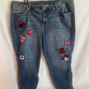 Disney Minnie Mouse Crop Classic Skinny Jean - Vintage Stretch Size 24